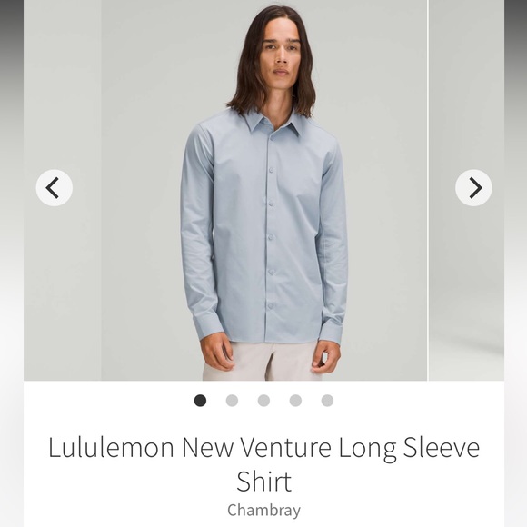 lululemon athletica Other - Lululemon New Venture Long Sleeve Shirt Chambray SZ Small